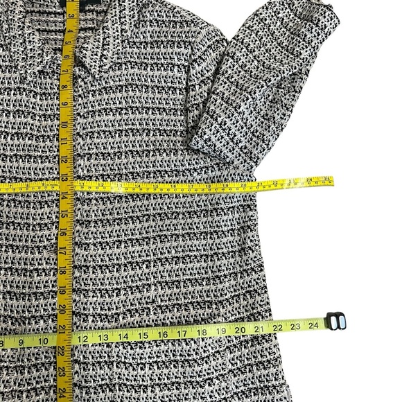 St. John Longline Tweed Blazer Jacket 3/4 Sleeves Women’s Sz 12 Designer Classic - Picture 10 of 16